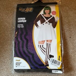 Spirit Oompa Loompa Costume with Green Wig